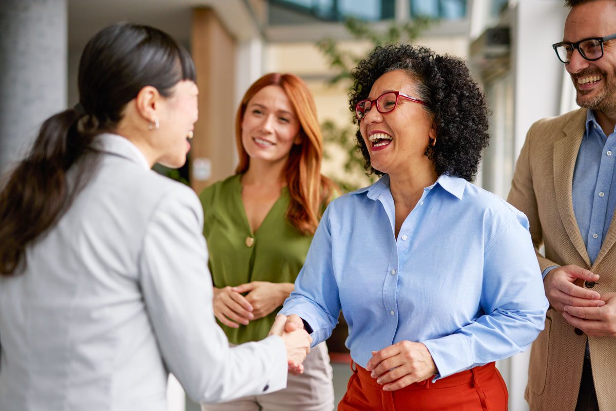 Diverse Business Colleagues Shaking Hands